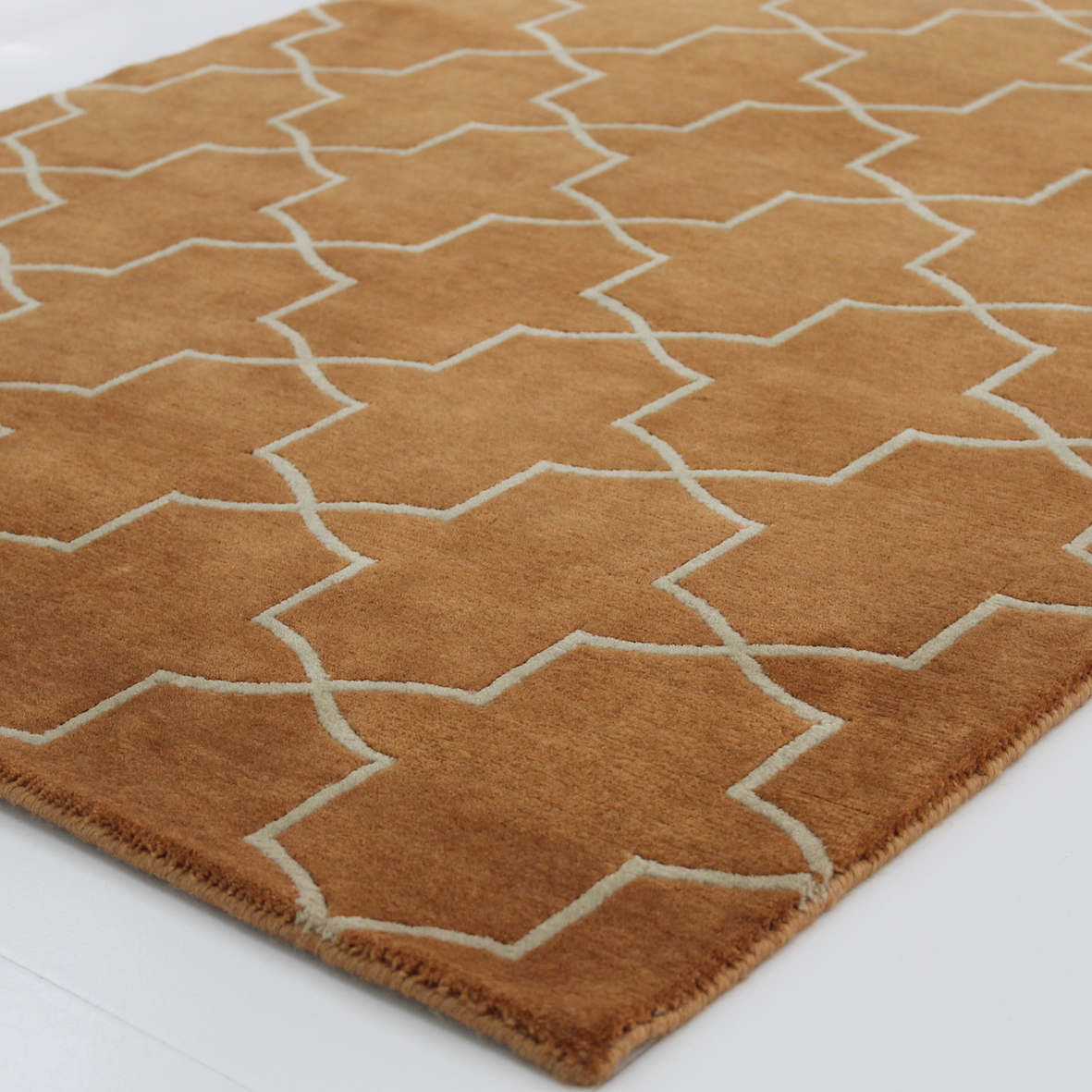 Orange wool rug